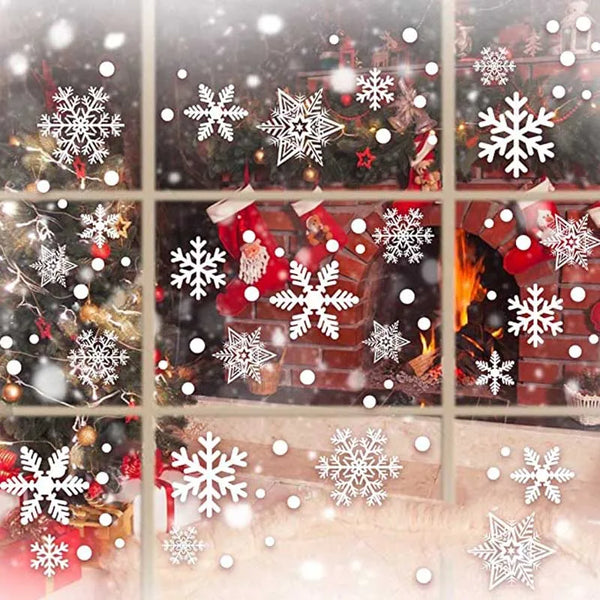 White Snowflake Window Decals Stickers