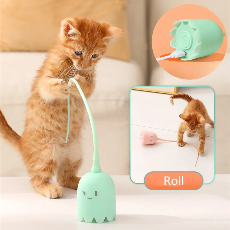 CAT TOY MOUSE TAIL