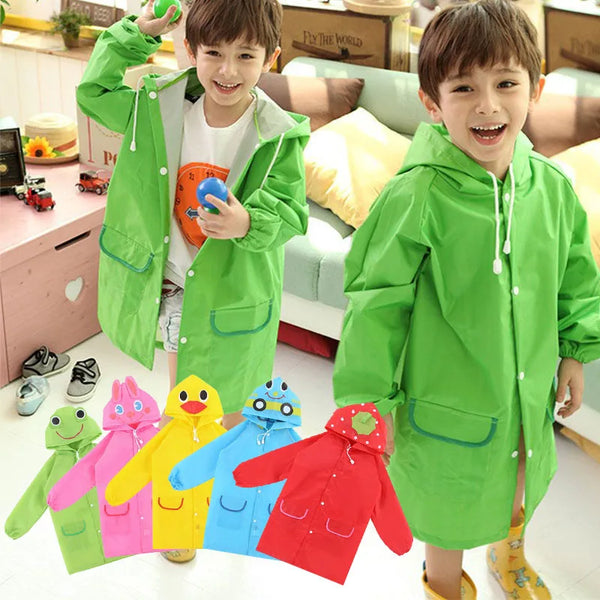 Cartoon Animal Waterproof Kids Raincoat