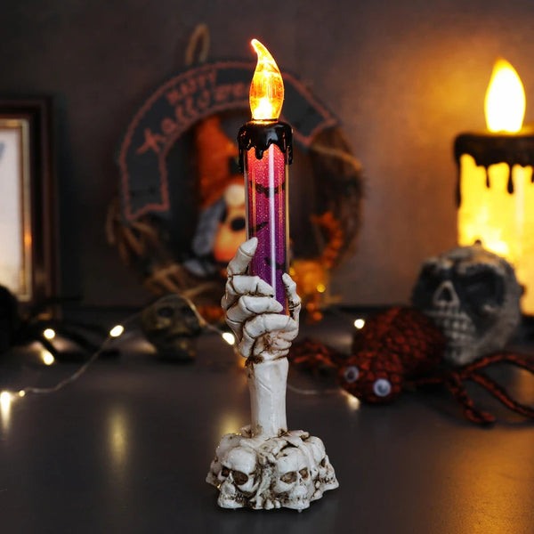 Skeleton Hand Candles lights