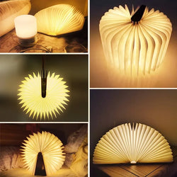 Wooden Book Light Decor