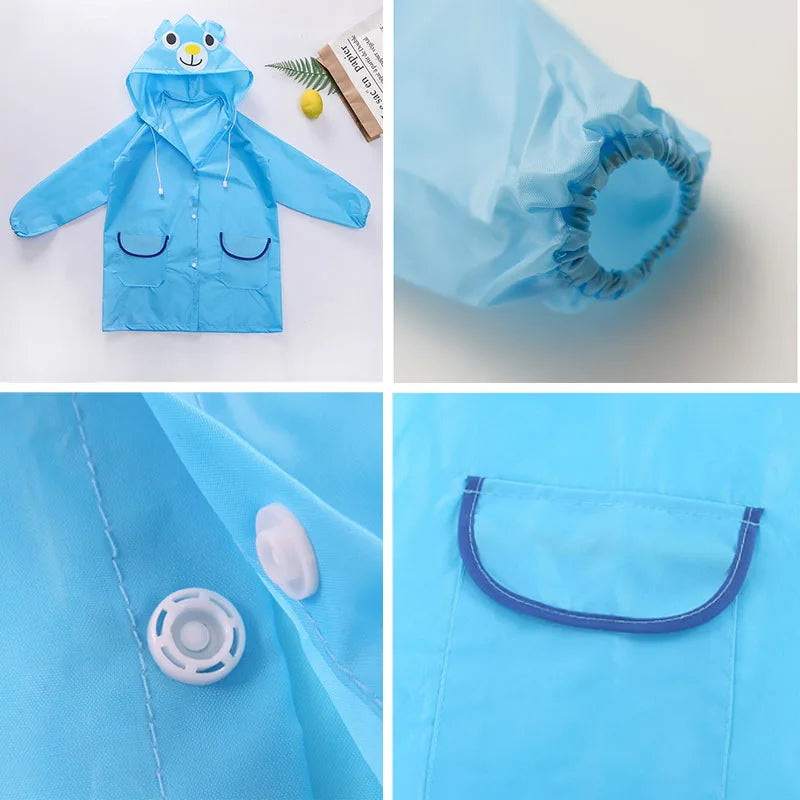 Cartoon Animal Waterproof Kids Raincoat