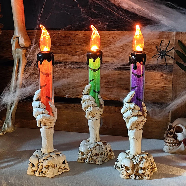 Skeleton Hand Candles lights