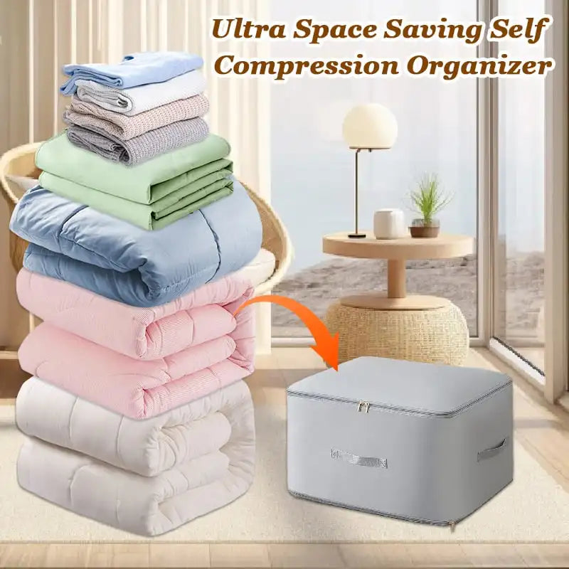 ultra space saving self compression bag