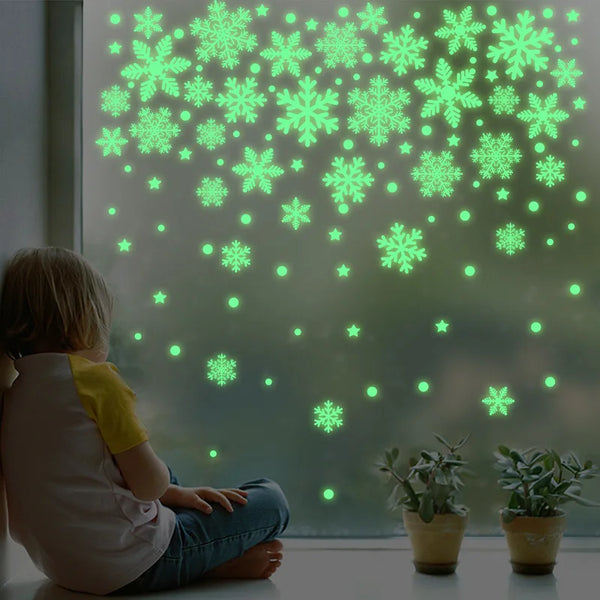 Snowflakes Window Stickers Glow